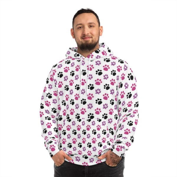 Dog Pink Paw Fashion Pullover Hoodie