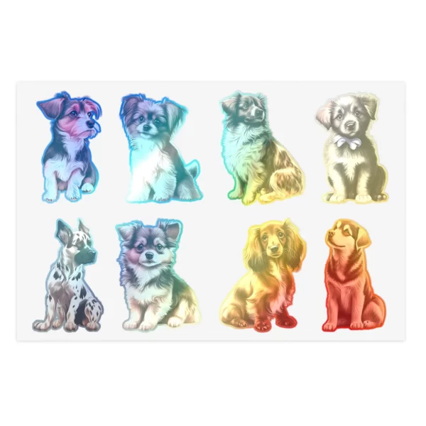 8-Cute-Dog-Vinyl-Sticker-Sheet-–-Splash-of-Cuteness-Holographic
