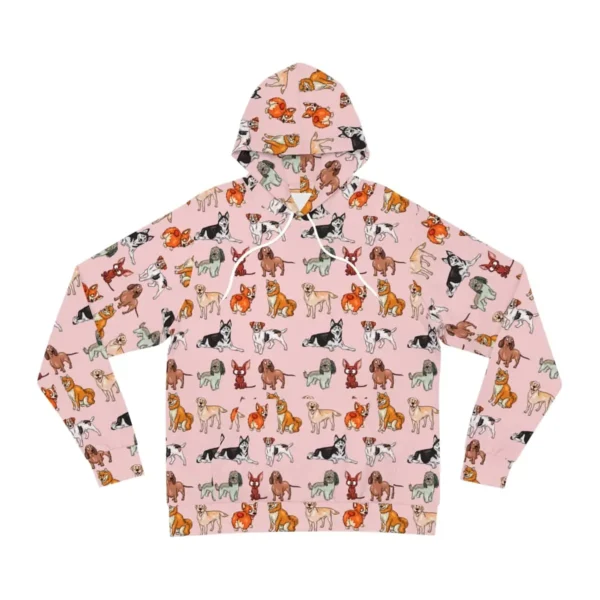 Exclusive Light Pink Dog Breed All-Over Print Hoodie