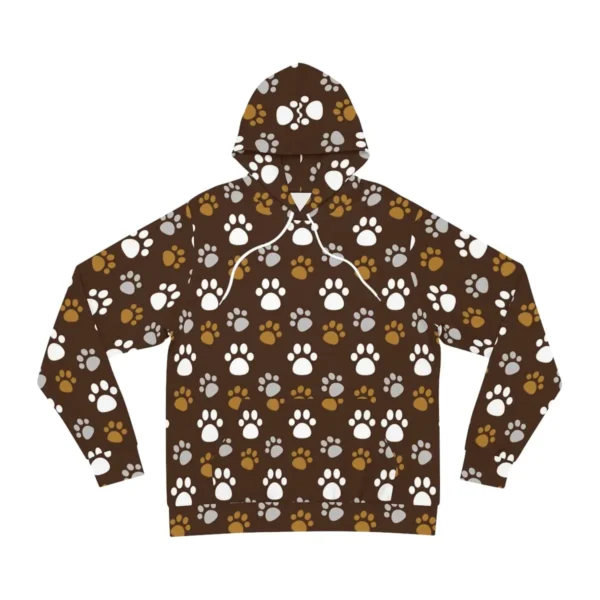 Stylish brownish dog paw pattern hoodie