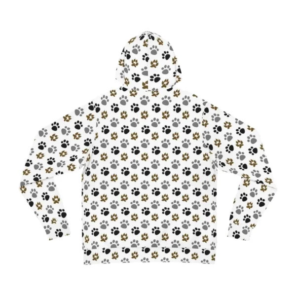 White Dog Paw Pattern Hoodie – Wagging Woofs