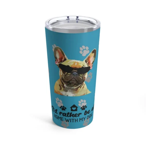 French Bulldog Tumbler Blue Design