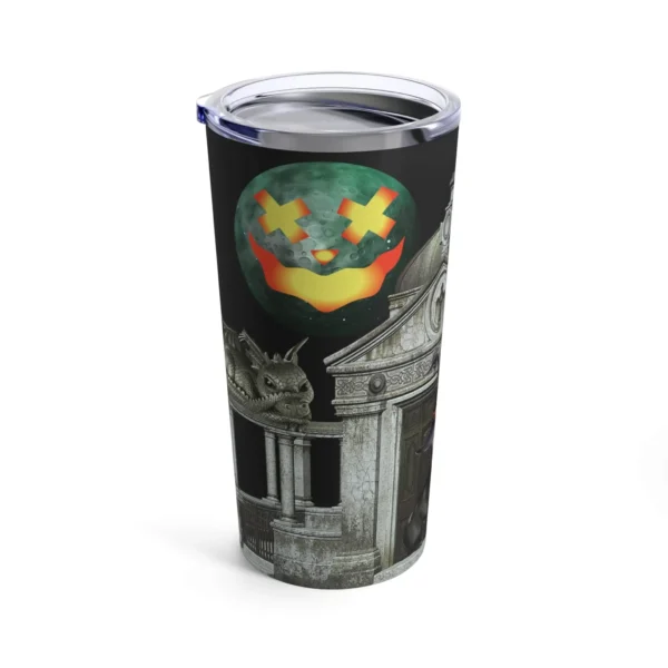 Spooky French Bulldog Halloween Tumbler Left