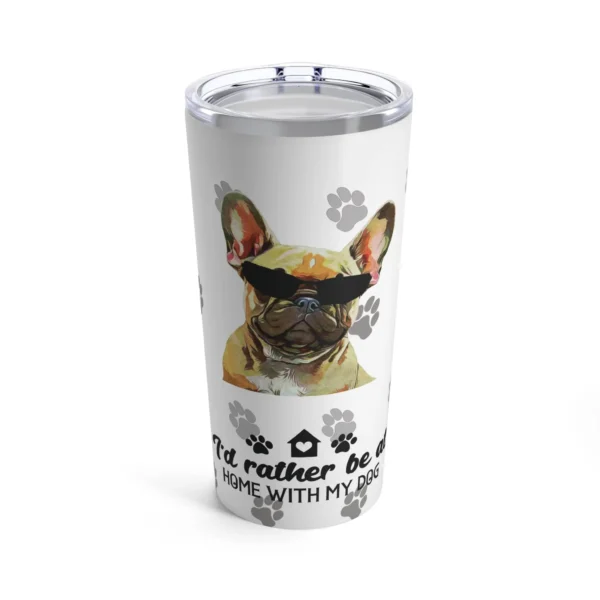 Frenchie Tumbler White